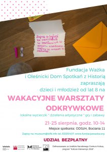 Zapraszamy na warsztaty odkrywkowe! Zapraszamy na warsztaty odkrywkowe!