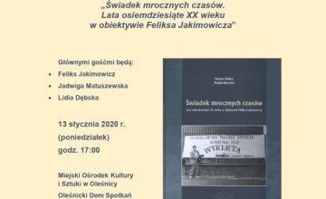 Zaproszenie na promocję albumu "Świadek mrocznych czasów"
