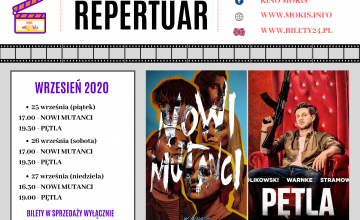 Kino MOKiS - projekcje filmów ,,Nowi Mutanci" i ,,Pętla"