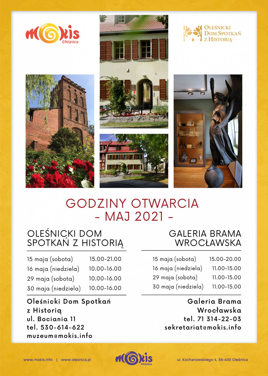 plakat godziny otwarcia