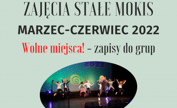 Kontynuacja zajęć stałych dla dzieci, młodzieży i dorosłych - wolne miejsca w grupach!