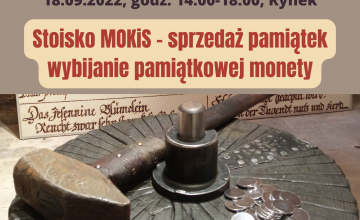 Stoisko MOKiS - sprzedaż pamiątek i wybijanie pamiątkowej monety