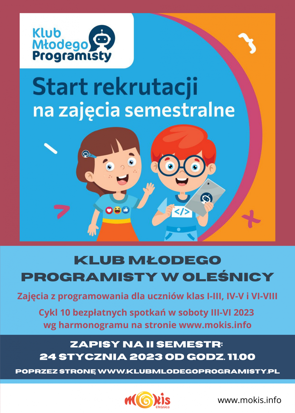 Klub Młodego Programisty - 2 semestr