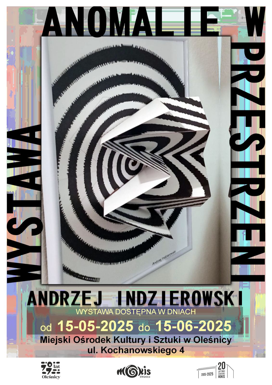 plakat wystawa Anomalie w przestrzeni