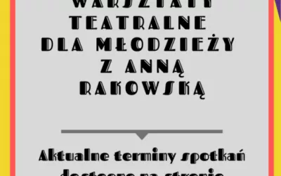 Warsztaty teatralne dla młodzieży - plakat