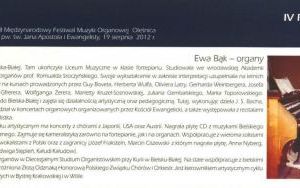 VIII Międzynarodowy Festiwal Muzyki Organowej - Oleśnica 2012 (7)