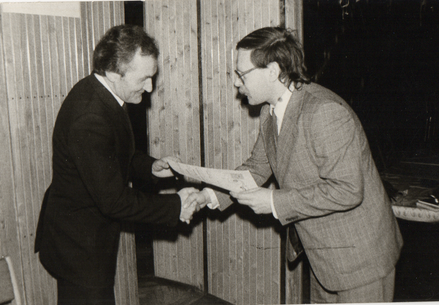 Czesław Panek żegna Jana Gadomskiego, 1988 rok
